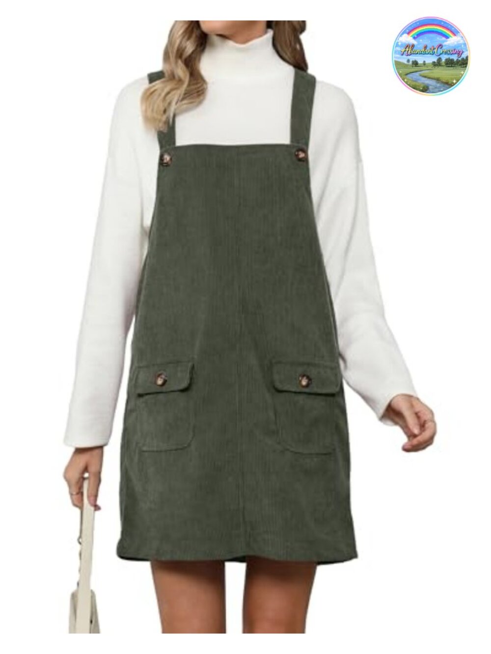 Corduroy Overall Dress Adjustable Straps Pinafore Mini with Pockets